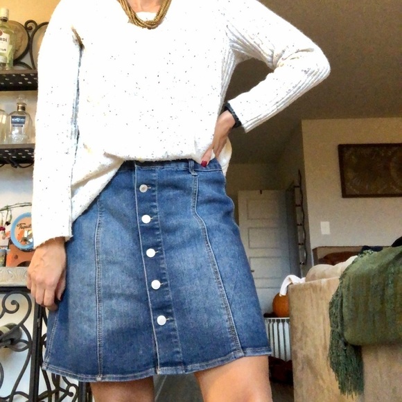 Mossimo Supply Co. Dresses & Skirts - Mossimo‎ Button Down 90s Blue Denim Midi Skirt